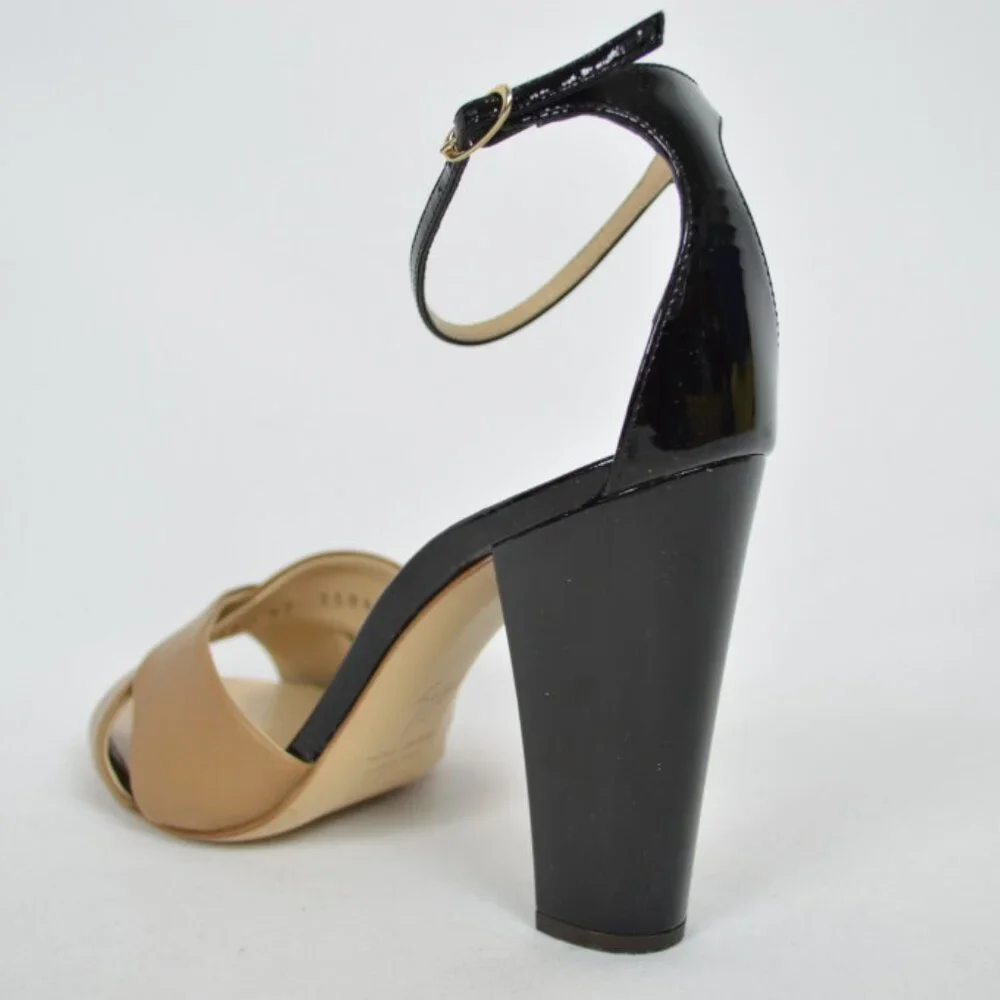NIB Giuseppe Zanotti Tan Leather Ankle Strap Sandals Size Euro 39/US 8.5 Italy